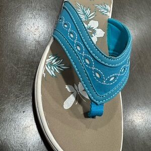 Women's Blue Floral Sandals